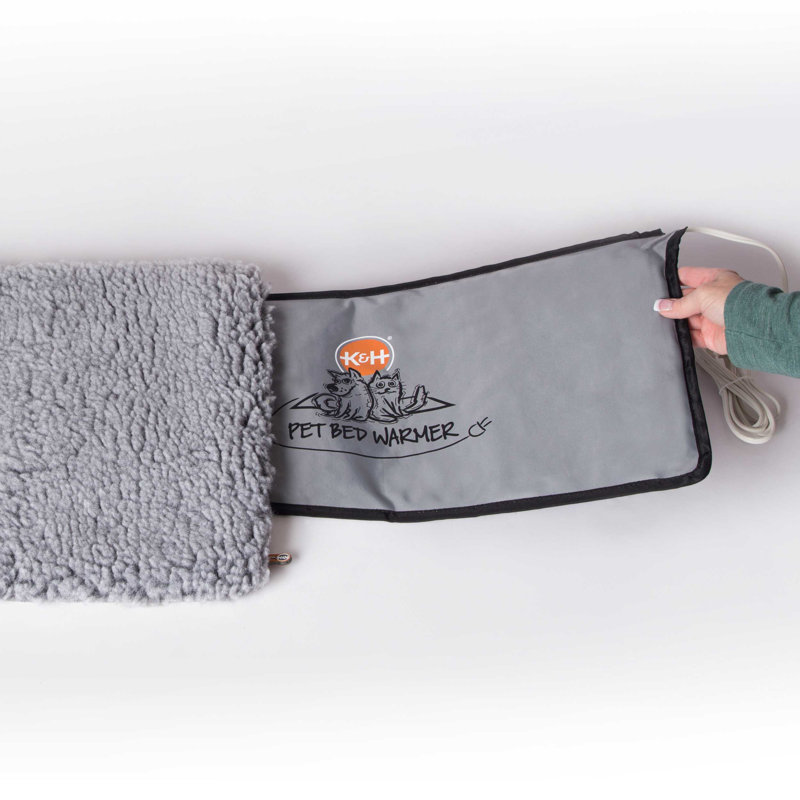 Large Gray Thermostatic Pet Bed Warmer Pad