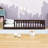 Twin Wood Floor Bed With Fence And Slats-474884059