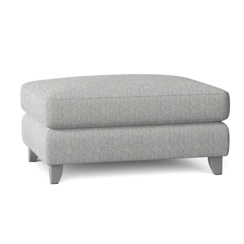 Monterey Outdoor Ottoman, Light Grey/Dark Grey Linen 6032-110