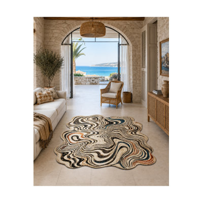 Tapis tissé à la crème Mosso