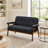 50” W Faux Leather Upholstered Loveseat