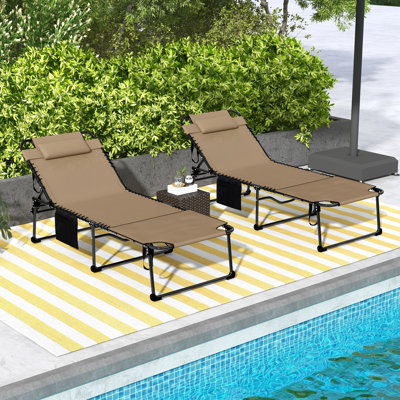 Orri 74.5" Long Reclining Single Chaise with Cushions by Arlmont & Co.
