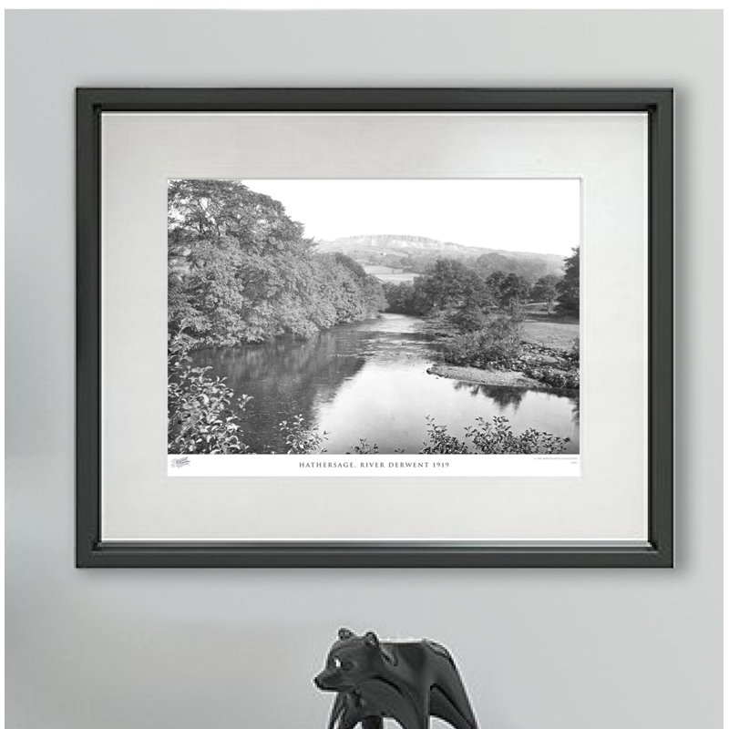 Hathersage, River Derwent 1919 - Single Picture Frame Print, 40cm H x 50cm W x 2.3cm D