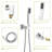 Dual Shower Head - 10 Inch Ceiling Mount With Rainfall And Handheld, Easy To Clean Nozzle Square In Mount, Handheld For Comfort-125519134