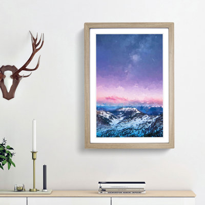 Mountain Peaks in the Dolomites Italy in Abstract - Picture Frame Graphic Art Print