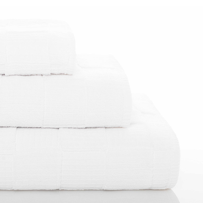 Chess Washcloth, White