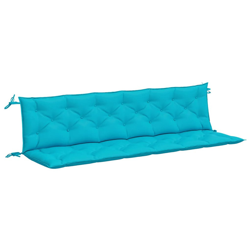 vidaXL Indoor/Outdoor Bench Cushions , Non-slip, Water-Repellent, Turquoise, 2.76" H x 78.7" W x 19.7" D