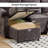 108.7" Upholstered U-Shaped Sectional Sofa Bed with Storage Pockets and USB Ports-1530706293