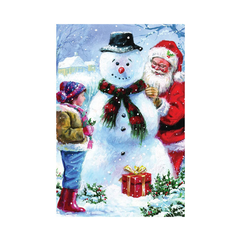 Joyful Santa by Jim Mitchell - Wrapped Canvas Gallery-Wrapped Canvas Giclée, 30.48cm H x 20.32cm W