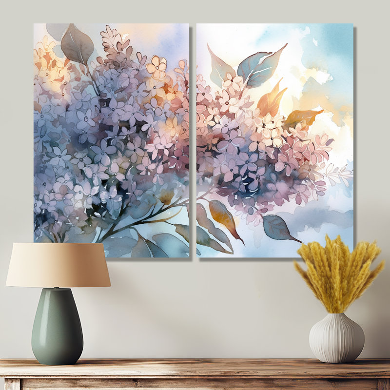 Lilas mauves aromathérapie - Art mural traditionnel, Toile tendue, Ne s’applique pas, H 36 po x l 48 po