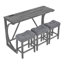 Ensemble de table multifonction 59 po avec station de charge intégrée et trois tabourets rembourrés-554132632-554132633