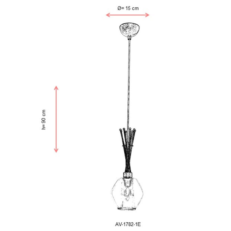 1 - Light Antique Bronze Single Pendant