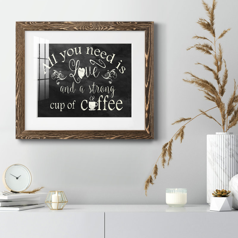 " Strong Coffee ", Walnut, 17" H x 20" W x 1" D
