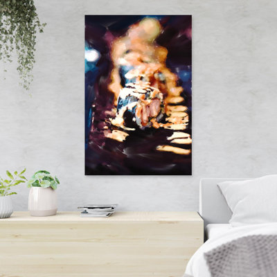 Brown And White Chocolate Ice Cream - 1 Piece Rectangle Graphic Art Print On Wrapped Canvas