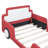 Twin Bed Frames For Boys, Race Car Platform Bed With Wheels, Soft Pu Leather Headboard And Footboard, Kids Car Bed Twin Size No Box Spring Needed, Easy Assembly, Red-856333962