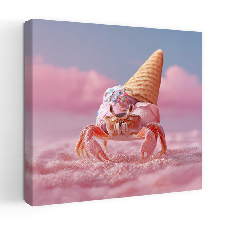 Art contemporain Art contemporain crabe, H 24 po x l 24 po