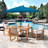 6 Piece Set, Weston Table with 4 Chairs, 10-Foot Rectangular Umbrella Turquoise-90563808-122872627