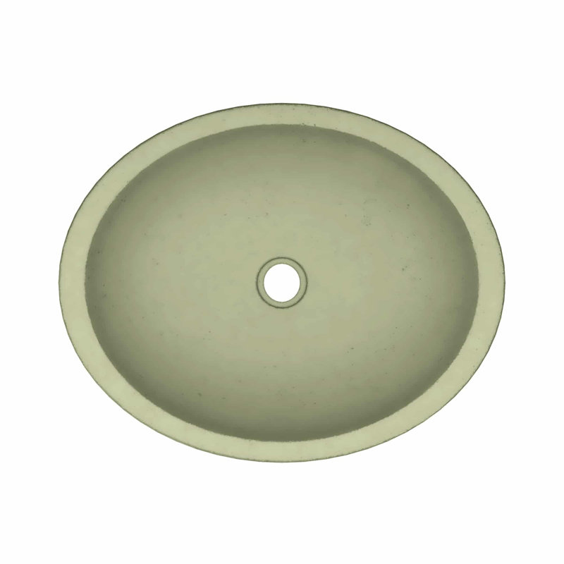 Tolosa Stone Handmade Oval Drop-in Bathroom Sink, Sage