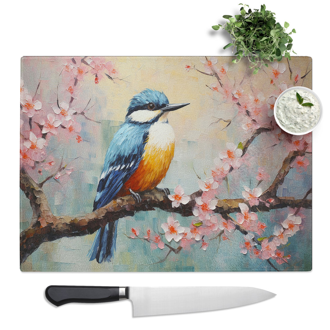 Kingfisher Palette Knife No.3  Glass Chopping Board