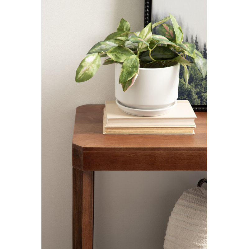 Ardentown Rectangle Entryway Console Table, Dark Brown Wood