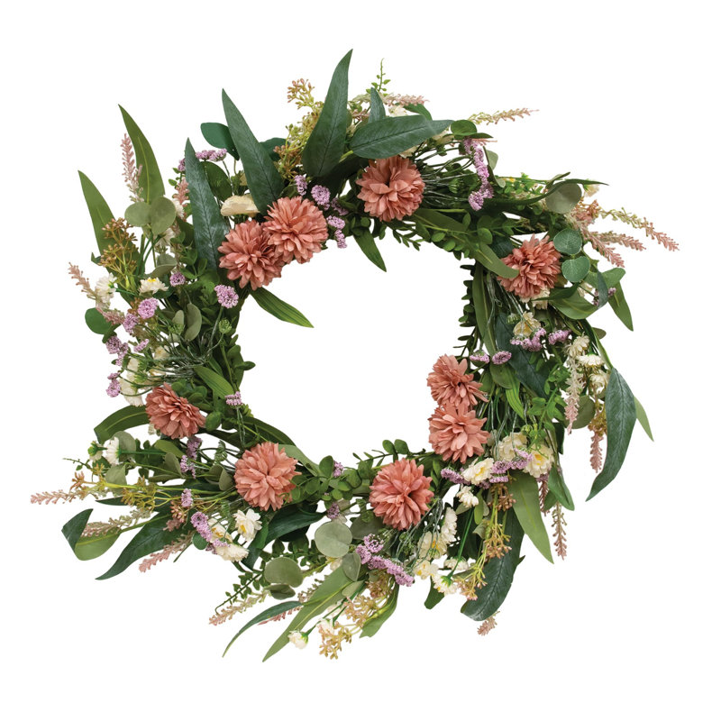 Couronne florale en polyéthylène 24 po Floral Flair