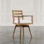 Chaise de salle à manger pivotante à dossier en échelle Peterson Mid-Century-2075078375