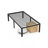 Lutherville 14'' Black Metal Platform Bed Frame With Steel Slat Support, No Box Spring Needed-989472396-953011261