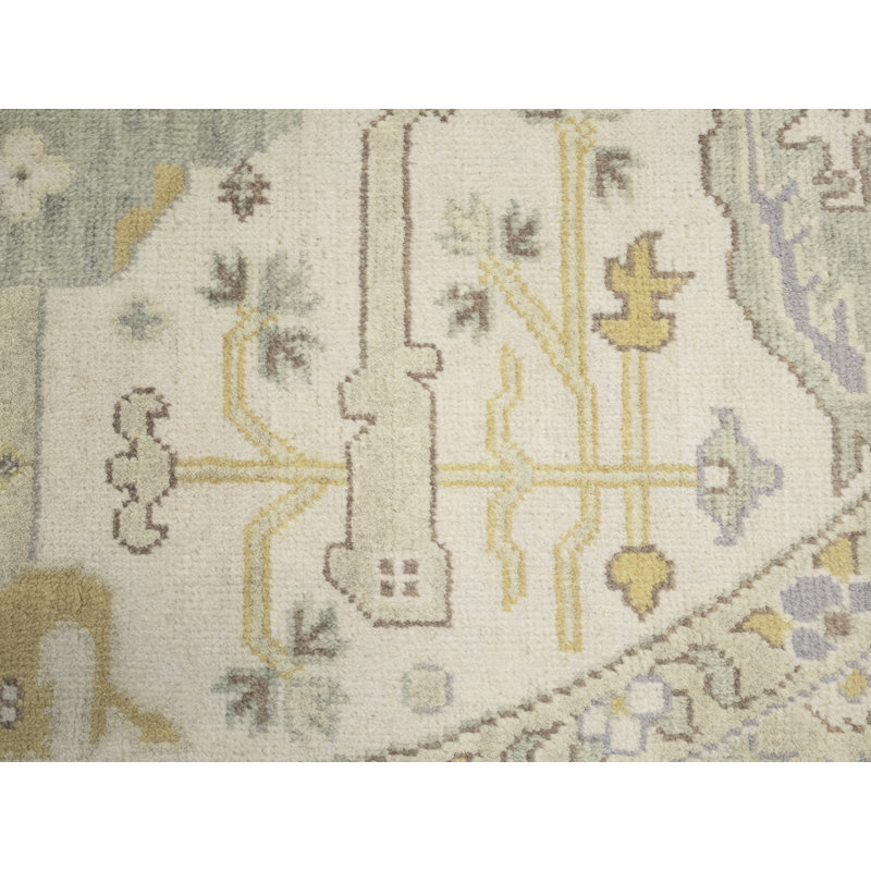 Tapis oriental rond Oushak Chobi Mute