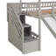Lit mezzanine simple avec deux tiroirs et glissade, lit maison avec glissade-294720875