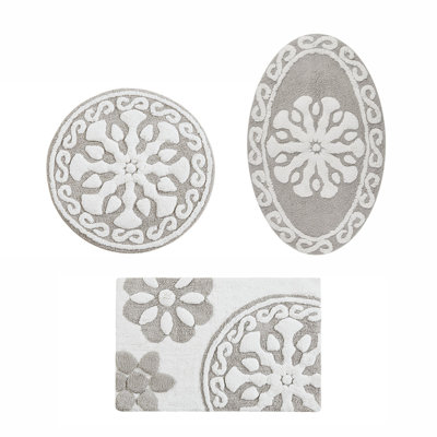 Tapis de bain en coton touffeté Medallion