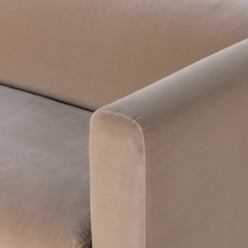 Jianna 83" Upholstered Sofa, Surrey Taupe Velvet