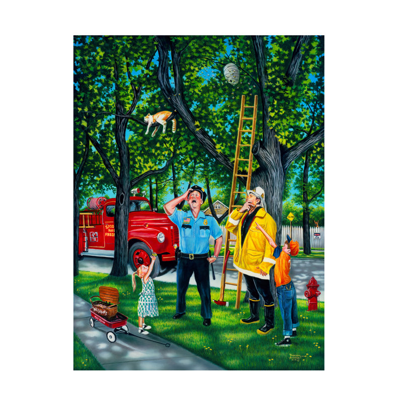 Art sur toile, "Randonnée" par Robert Andrea Savin, H 19 po x l 14 po