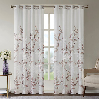 Burnout Printed Curtain Panel(Only 1 Pc Panel)