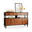 Buffet en bois brun et noir