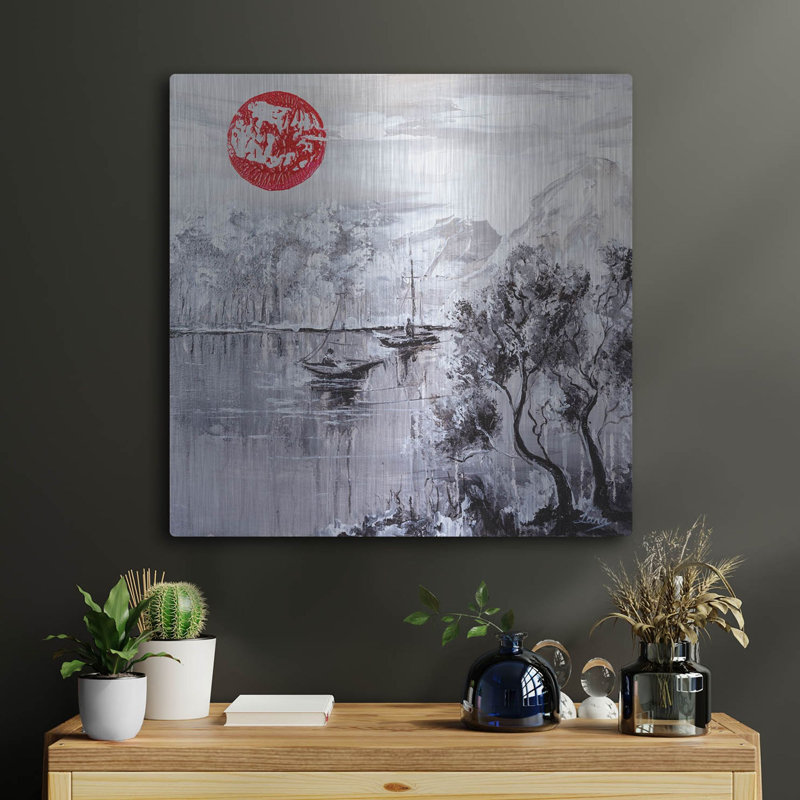 «Reflection Serenity», art mural en métal, H 24 po x l 24 po