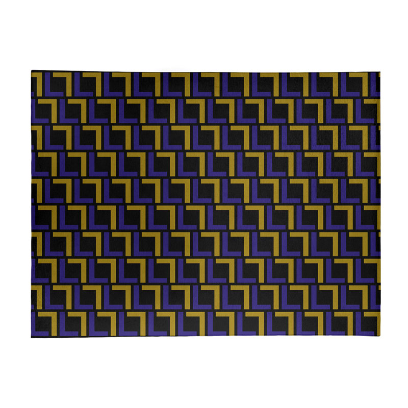 Geometric Indoor Rug, Rectangle 5' x 7'