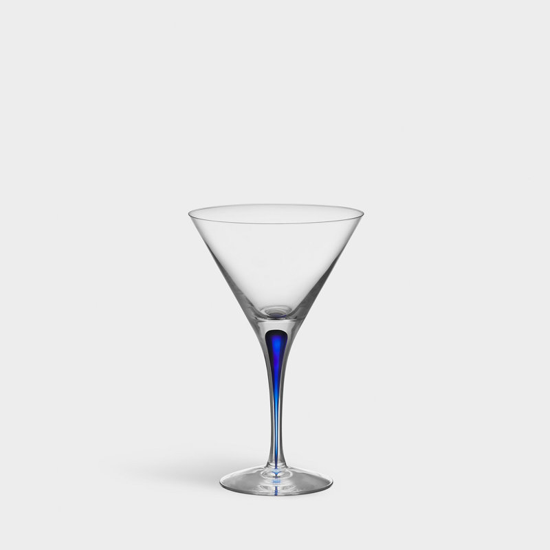Intermezzo Gold Martini 2-Pack, 8.5 oz., 2, Blue/Clear