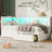 Upholstered Corner Daybed with LED Lights and Storage-1496062651