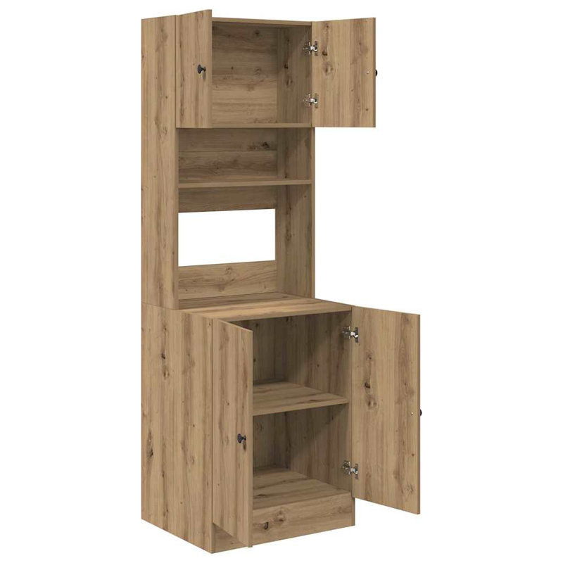 Kitchen Cabinet 60X50x180 Cm Engineered Wood, Artisan Oak