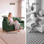 Canapé 52 po avec coussins et repose-pieds en chenille 52 po-132896303-132896306
