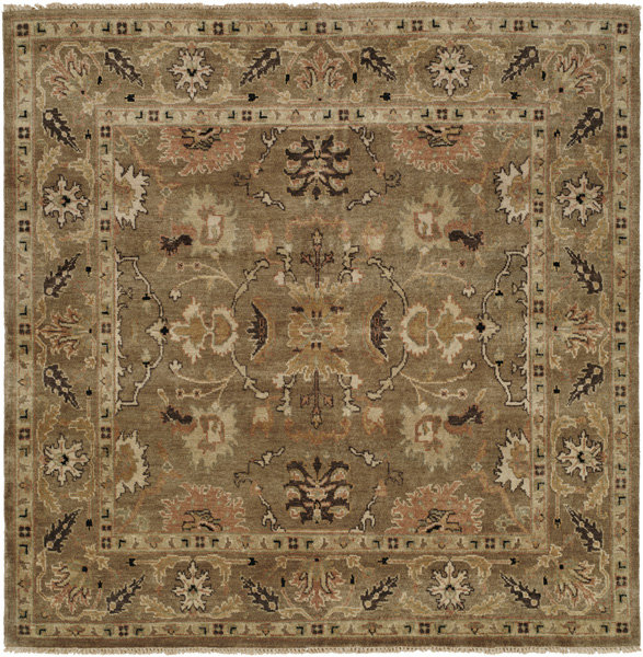 Wool Oriental Area Rug in Brown