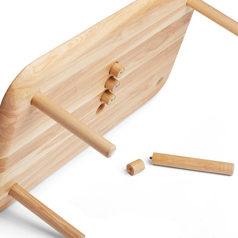 Table basse Take Note + Bloc-notes, Bois de frêne naturel