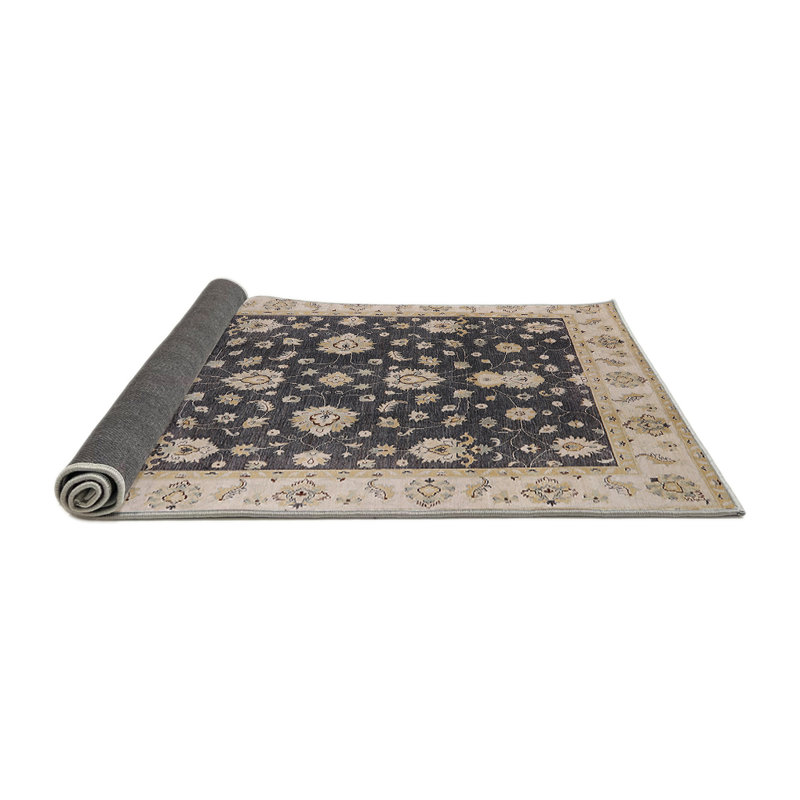 Tapis oriental noir / beige Nicolaus, Rond 7 pi