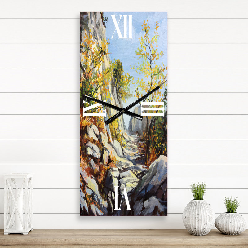 Marble Path in Autumn - Horloge murale traditionnelle, Grand
