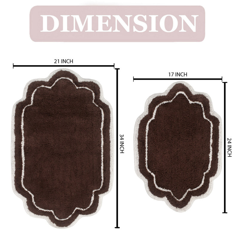 Tapis pour salle de bain Dobrinka, Brun