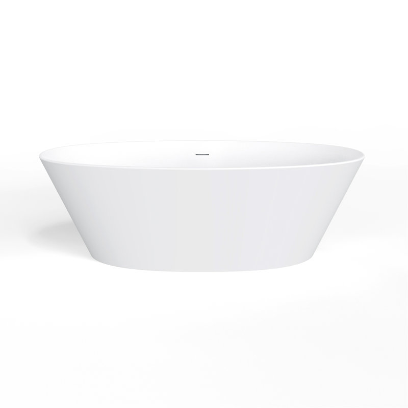 66.9 Inch Freestanding Solid Surface Soaking Bathtub For Bathroom