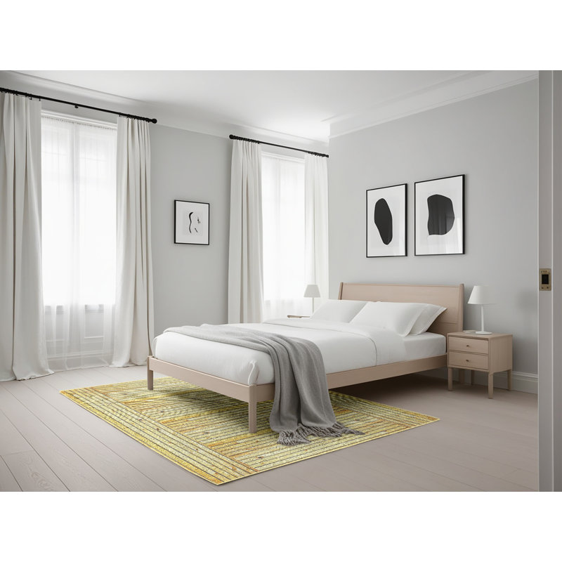Tapis de zone brune à motifs, Rectangle 5 pi x 7 pi