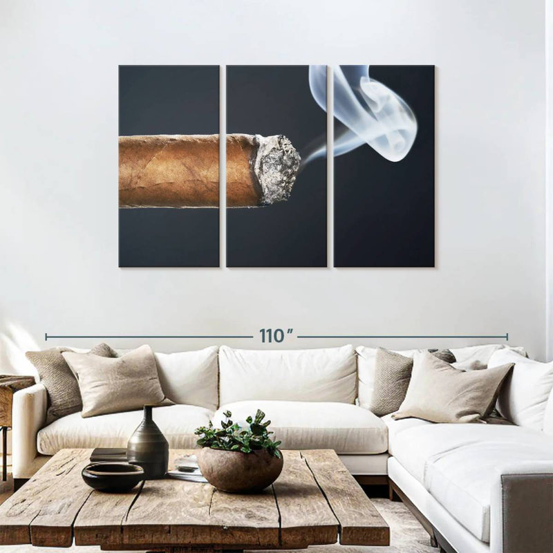 Senne Burning Cigar, 48" H x 74" W