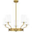 Lustre en laiton vieilli 5 lumières Parkton