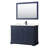 Avery 48 " W Freestanding Standard Free Standing Single Double Single Vanity Bathroom Vanity With Marble Top with Mirror-97847852-97847851-97847858